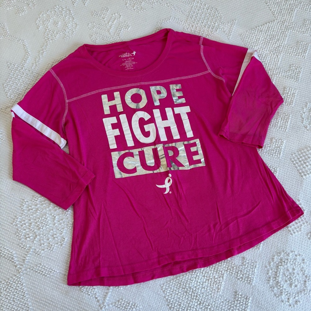 Susan G. Komen women’s size XL dark pink hope fight cure breast cancer awareness